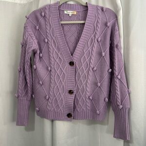 Hazel Moon Lilac Cardigan